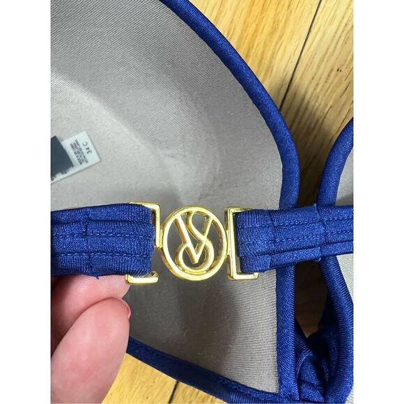 Victoria Secret Blue Swim Top Size 34C - Picture 3 of 4